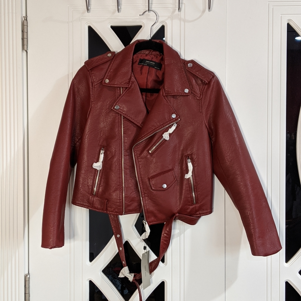 Zara leather effect jacket